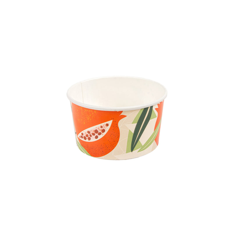 Coppetta gelato di carta con fantasia tropicale