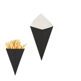 Coni di carta neri porta fritto