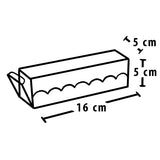 Disegno tecnico con misure per scatola macarons