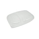 Coperchio di plastica bianco per piatto a due scomparti