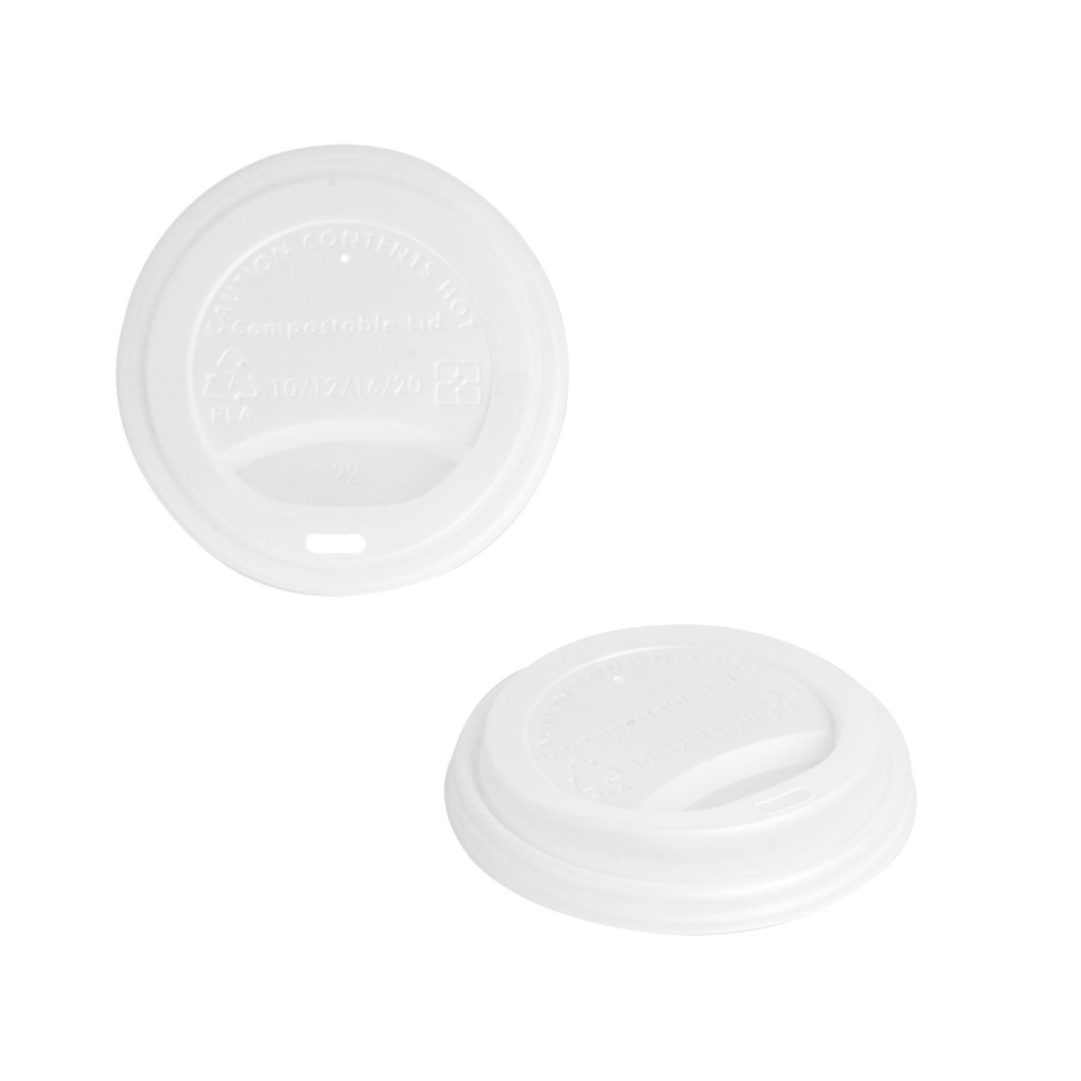 Coperchio di plastica con beccuccio per bicchiere di carta da asporto 