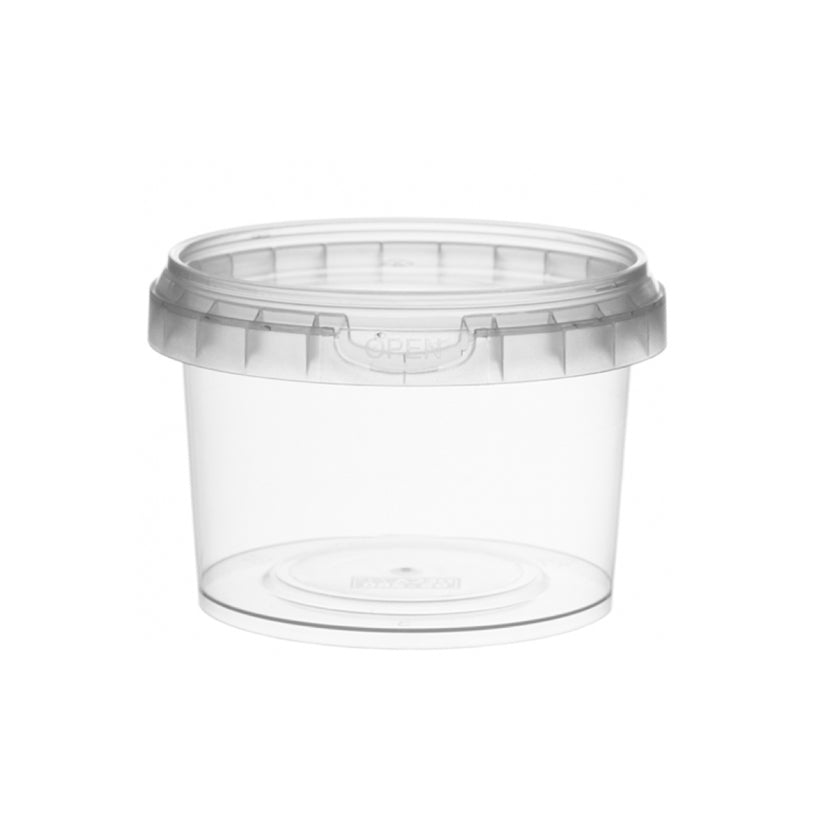 Vasettino di plastica con coperchio trasparente 