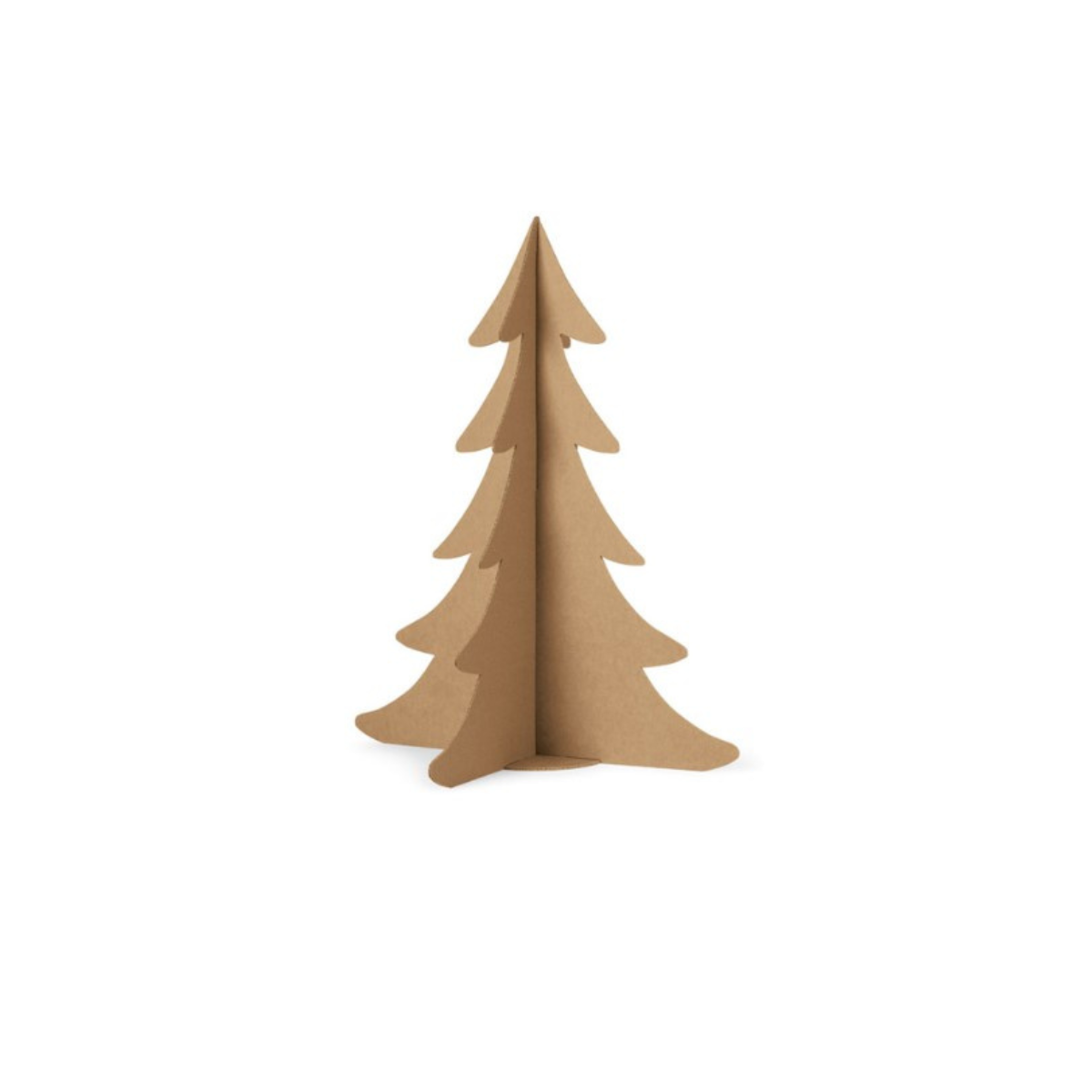 Albero di Natale di cartone color avana