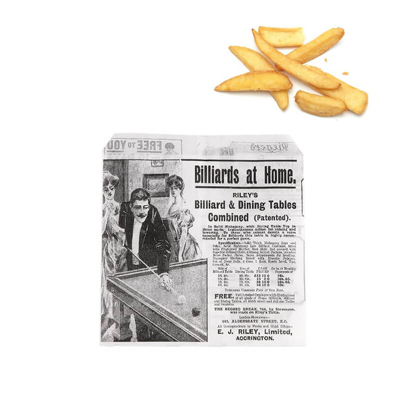 Sacchetti Di Carta Per Patatine Fritte stampati (1000 pezzi Sacchetti Di Carta Per Patatine Fritte stampati (1000 pezzi