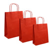 Shopper di carta color rosso in tre diverse misure 