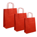 Shopper di carta color rosso in tre diverse misure 