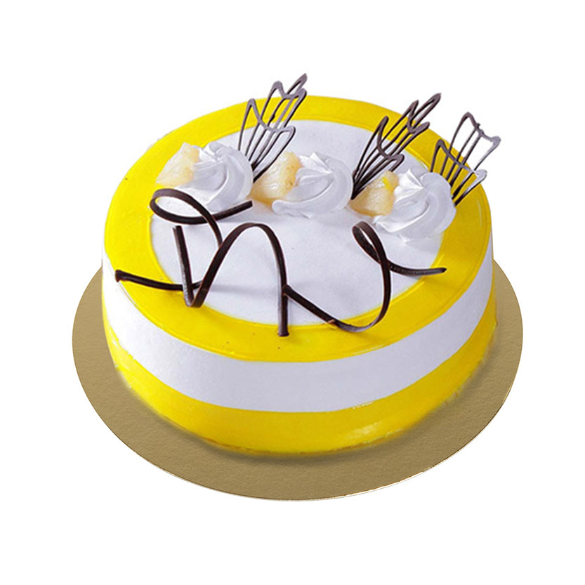 Torta al limone su disco dorato in cartone 