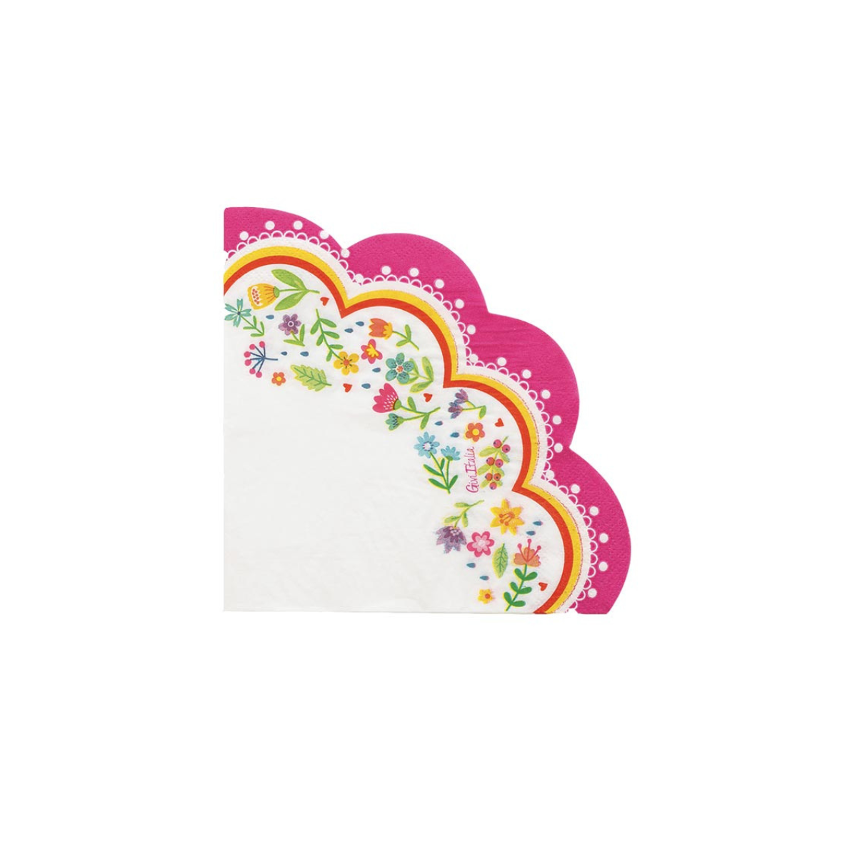 Tovagliolo di carta con fantasia floreale 