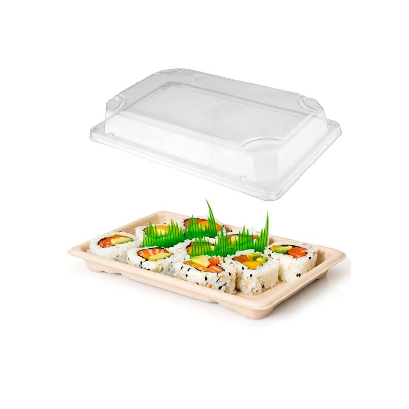Confezione per sushi, piena con coperchio trasparente