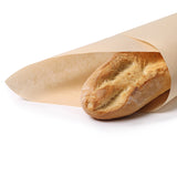 Dettaglio carta paglia alimentare che avvolge del pane 