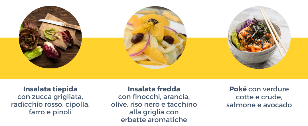 Banner con diversi tipi di cibo 