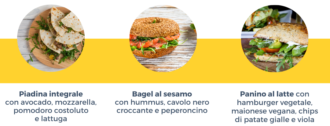 Banner con esempi di tipologie di diversi panini