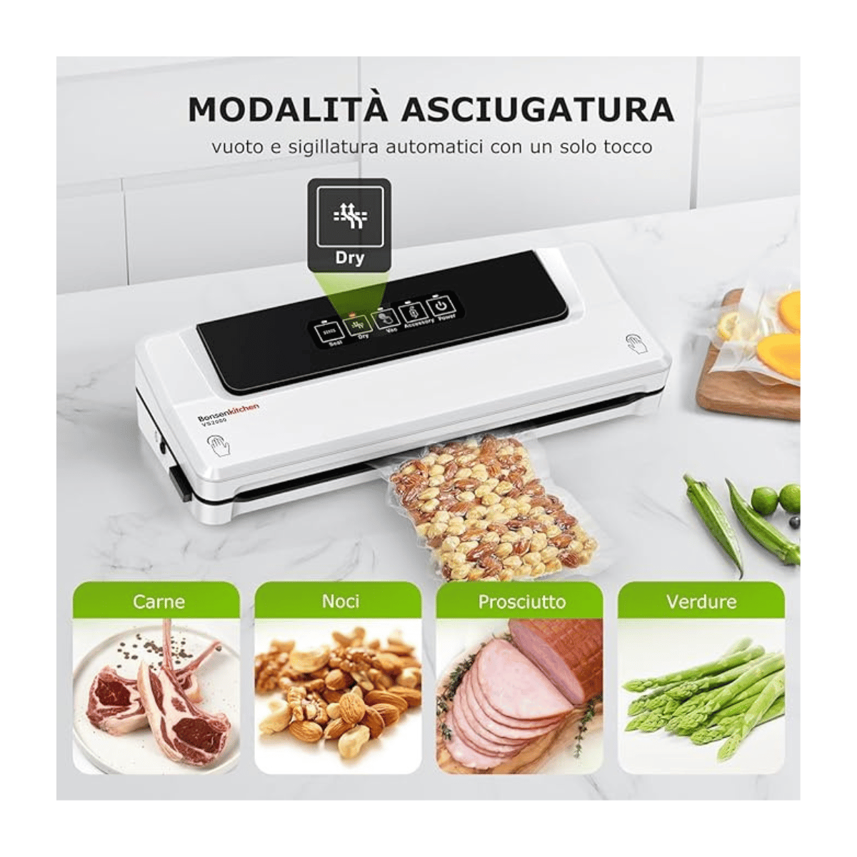 Macchina sottovuoto e suoi usi