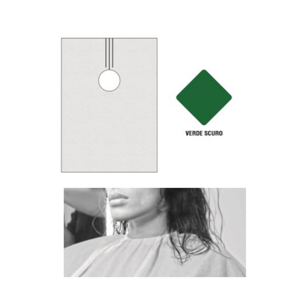 mantella per parrucchieri e simbolo del verde scuro 