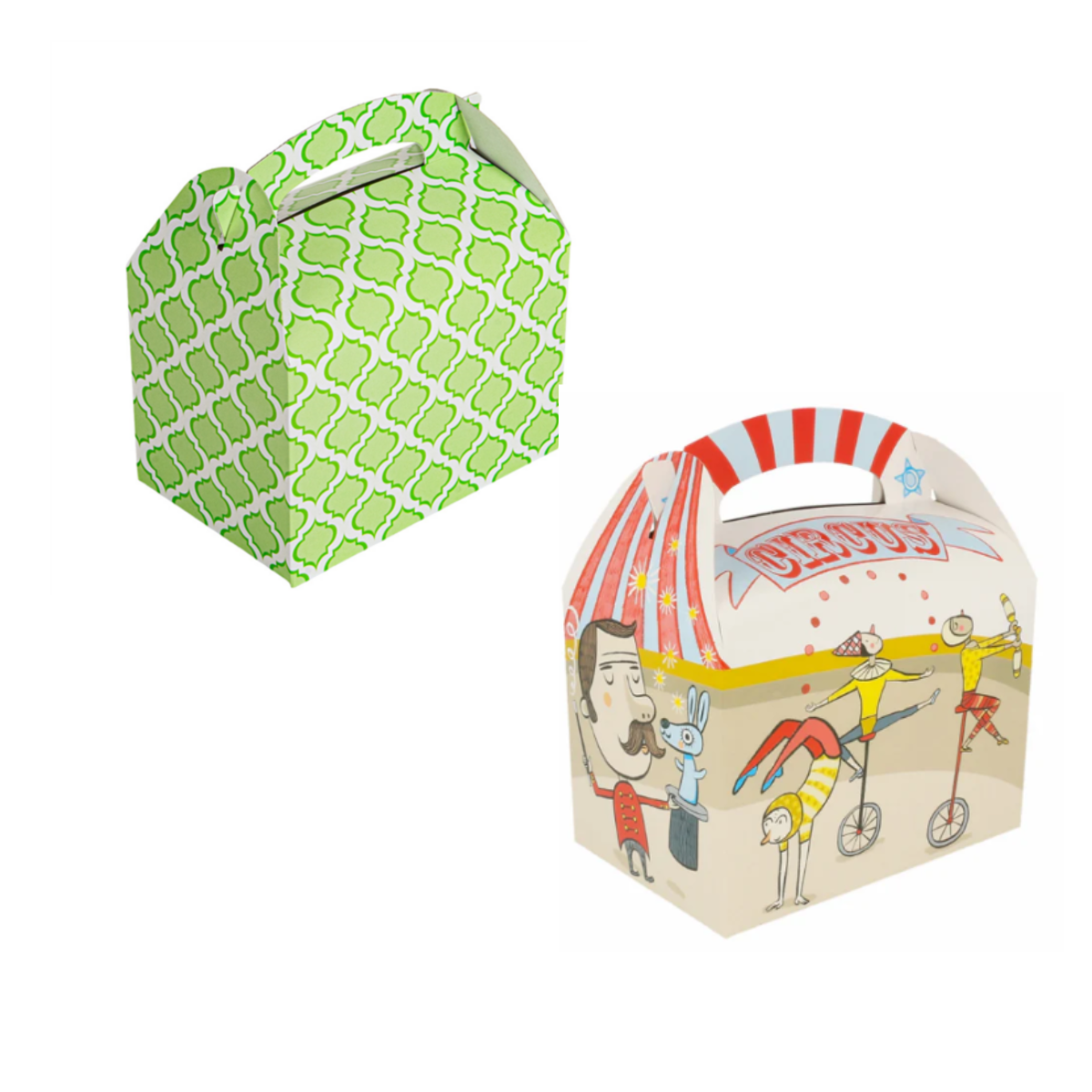 Mealbox verde e mealbox con fantasia circus