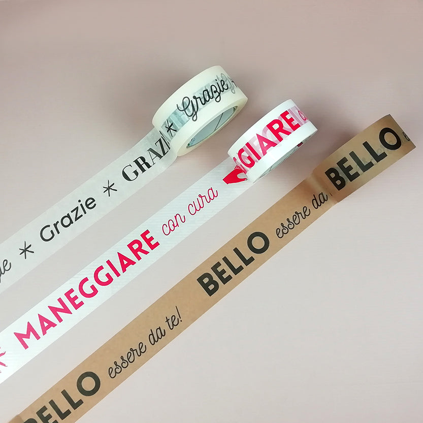 Nastro adesivo in carta e pvc per spedizioni personalizzabile