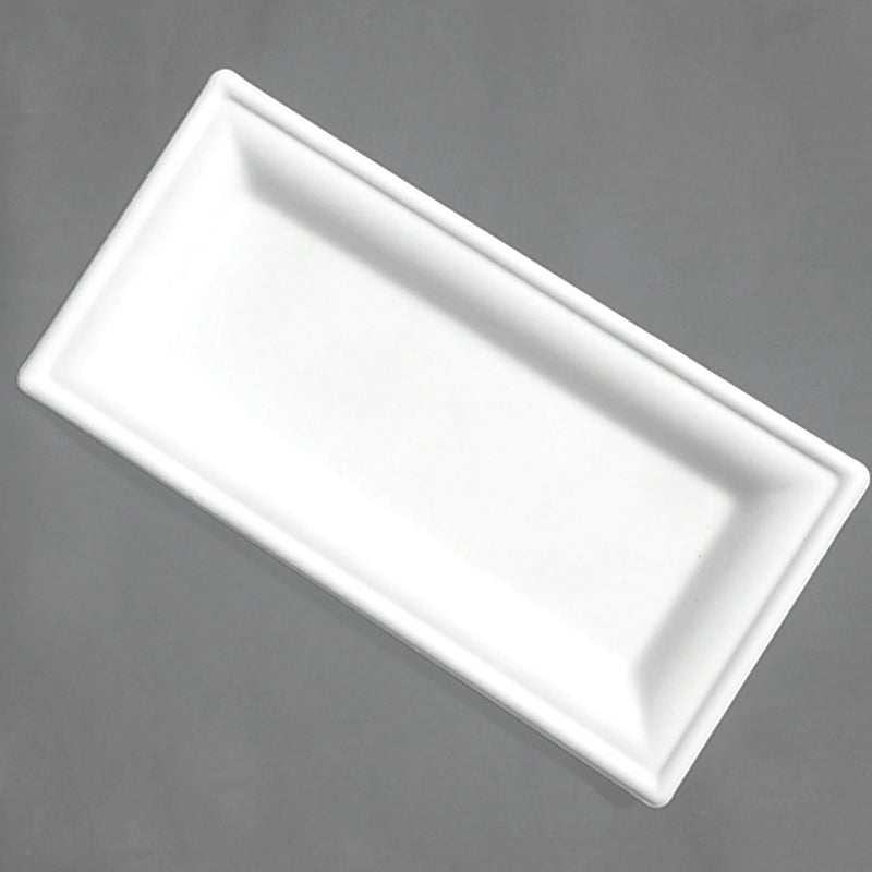 Vassoio bianco in polpa di cellulosa