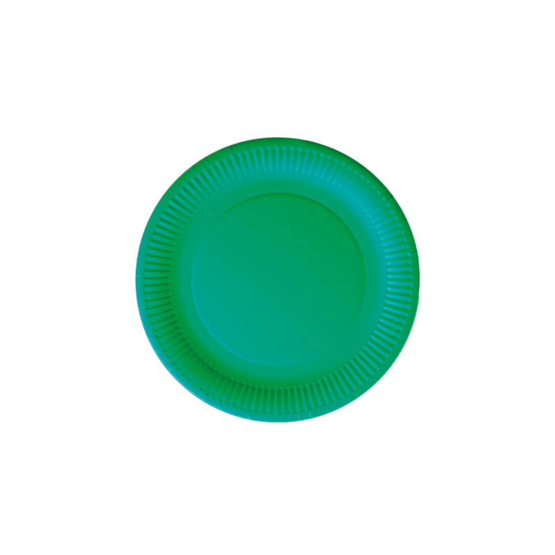 Piatto in carta color verde