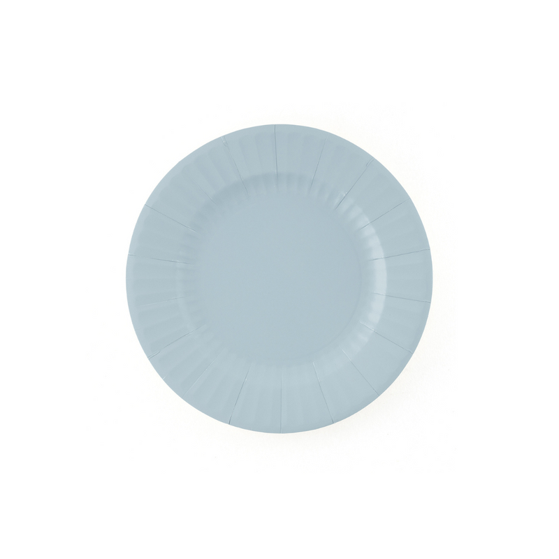 Piatto in carta color azzurro