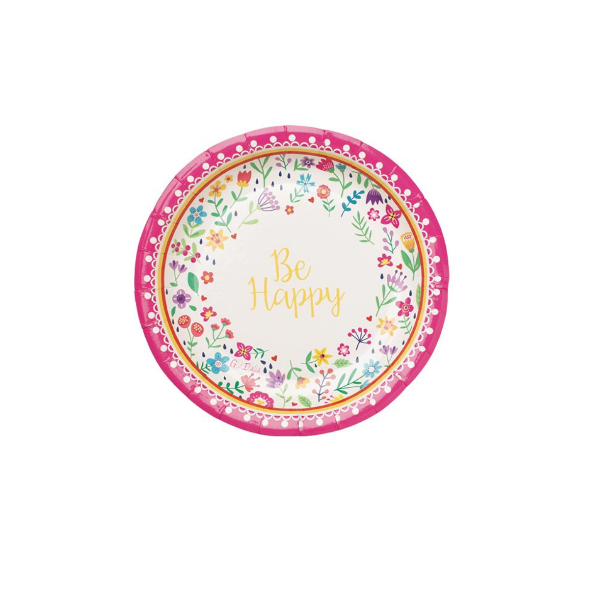 Piatto di carta monouso Be Happy