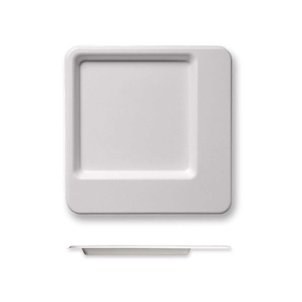 Piatto quadrato in polpa di cellulosa 