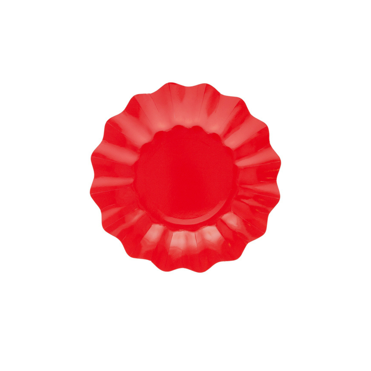 Piatto in carta color rosso, natalizio