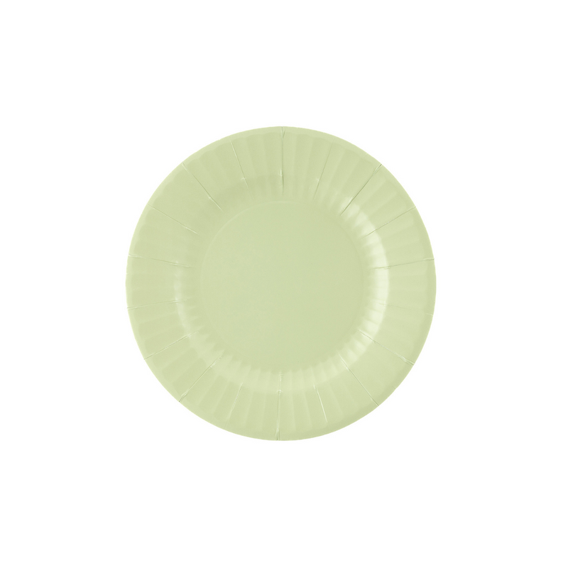 Piatto in carta color verde 