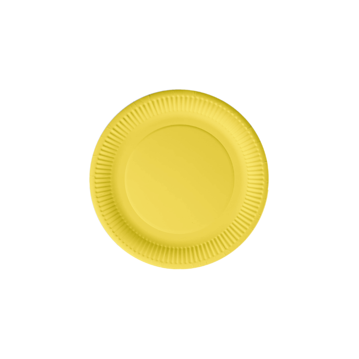 Piatto in carta color giallo