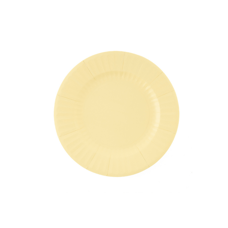 Piatto in carta color giallo