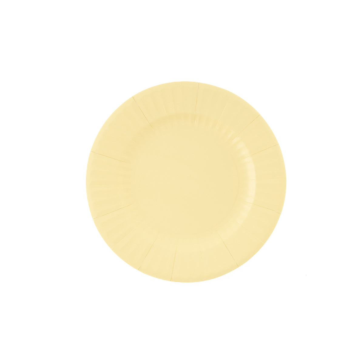 Piatto in carta color giallo