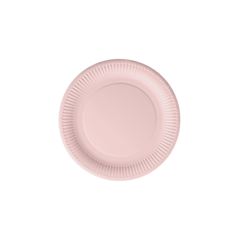Piatto in carta color rosa