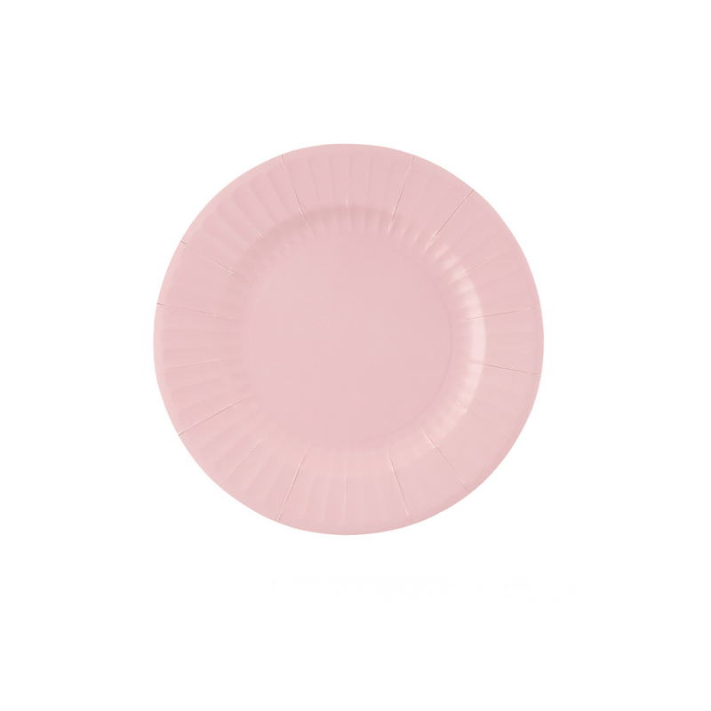 Piatto in carta color rosa