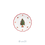 Piatto in carta  diametro 21 cm con fantasia natalizia 