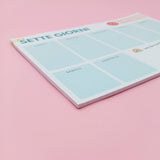 Planner sette giorni da scrivania - dettaglio