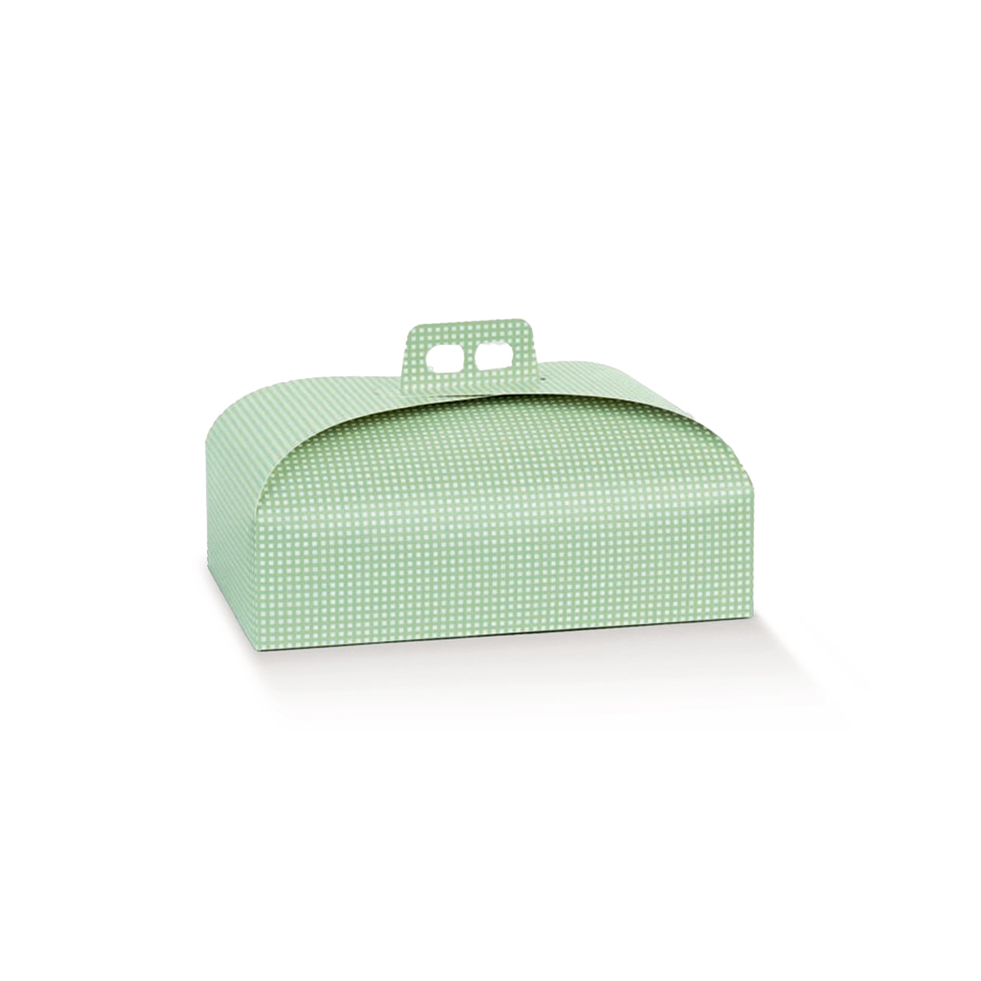 Scatola porta colomba a quadretti colore verde