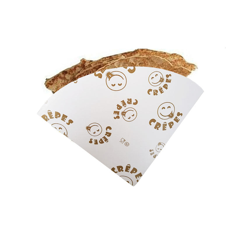 Porta crepes bianco con stampa con dentro una crepes