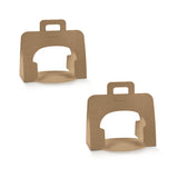 Porta panettone in cartoncino avana sagomato.