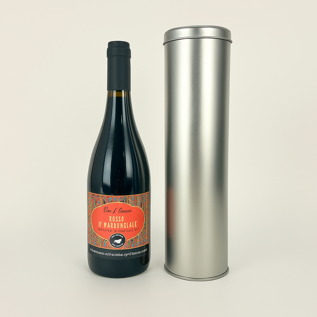 Tubo Portabottiglie in Metallo Argento € 5,17 + Iva