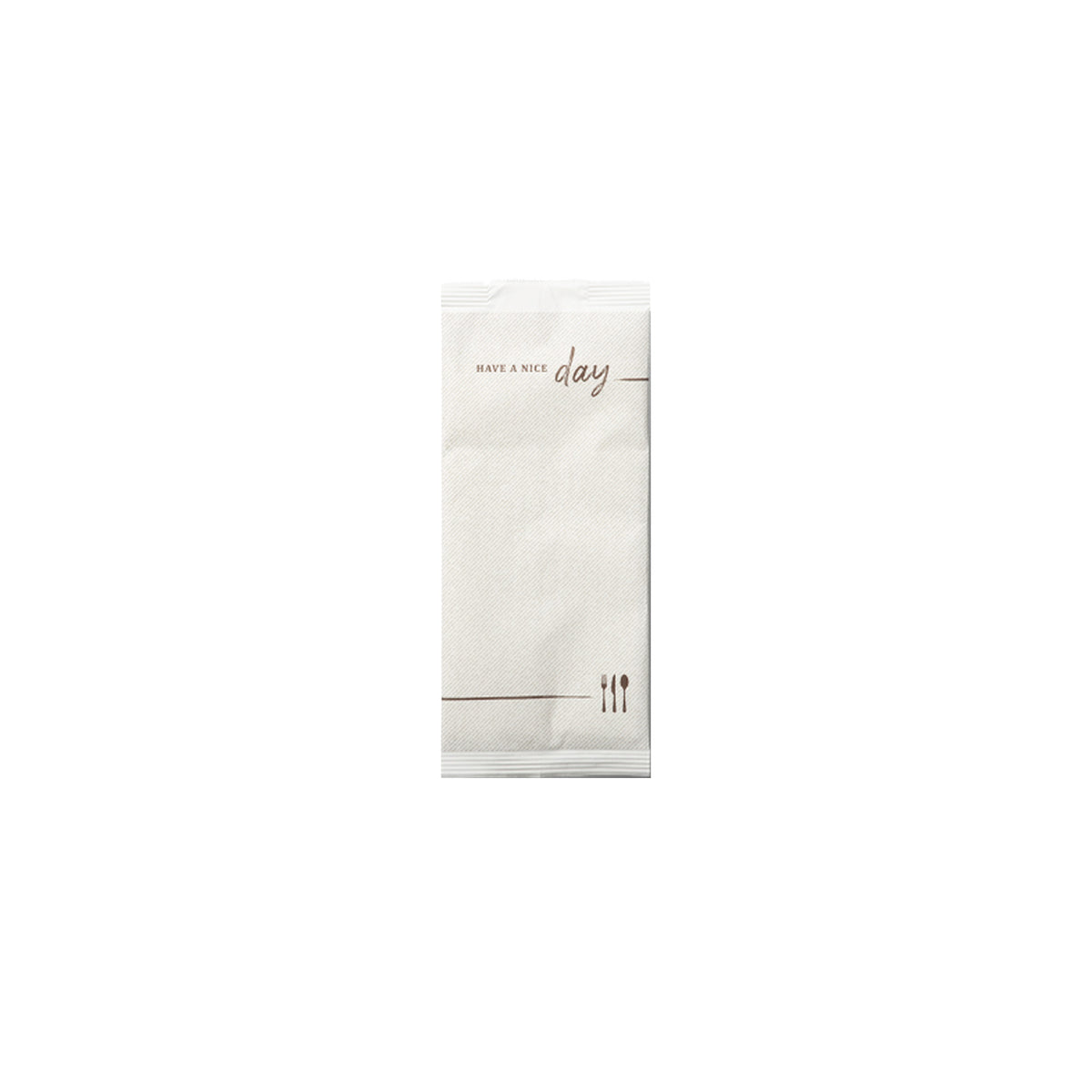 Porta posate bianco classico con scritta have a nice day 