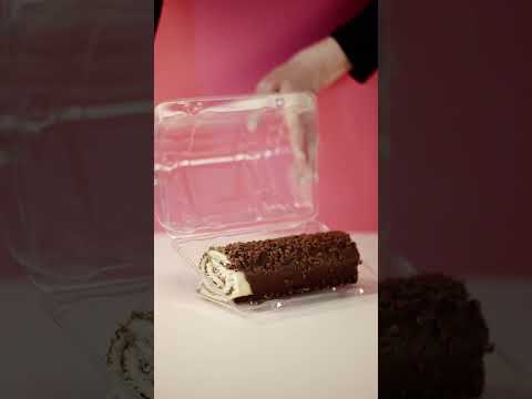 Vaschetta trasparente per alimenti perfetta per contenere rotolo dolce