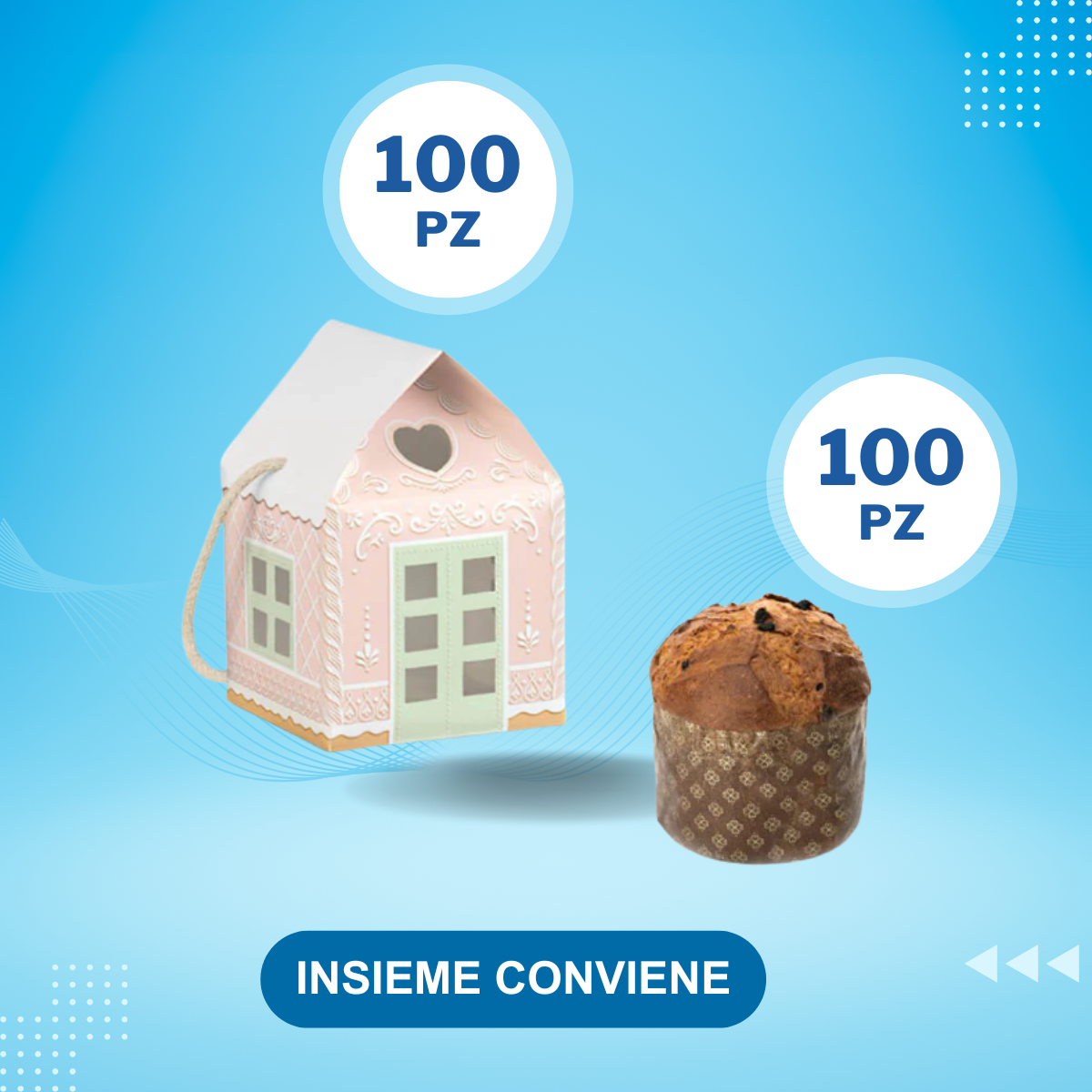 Promokit casetta e stampo carta per panettone 