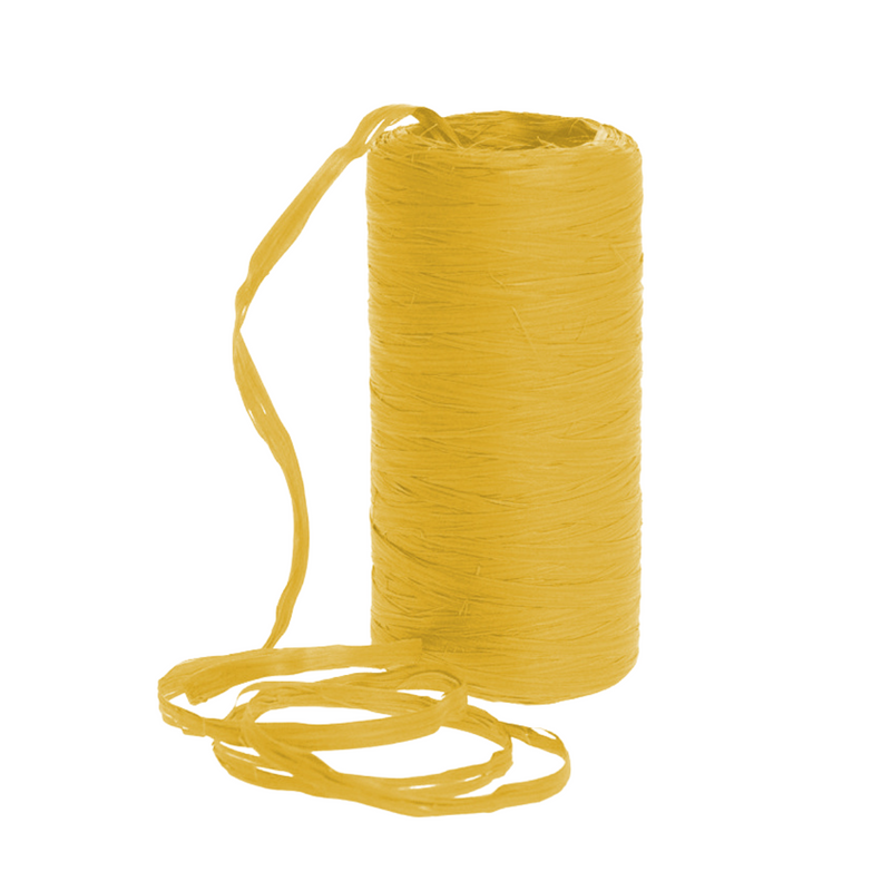 Rotolo di rafia color giallo