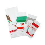 Sacchetti bianchi con fantasie natalizie, diverse grafiche e diverse forme