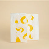 Sacchetto porta pane bianco con fantasia gialla