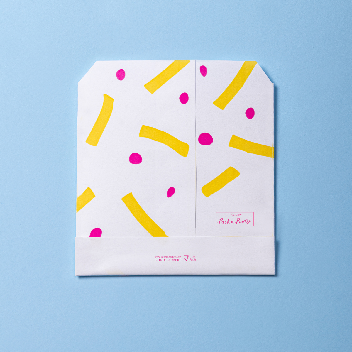 Sacchetto per monoporzione di fritto da asporto chiuso 