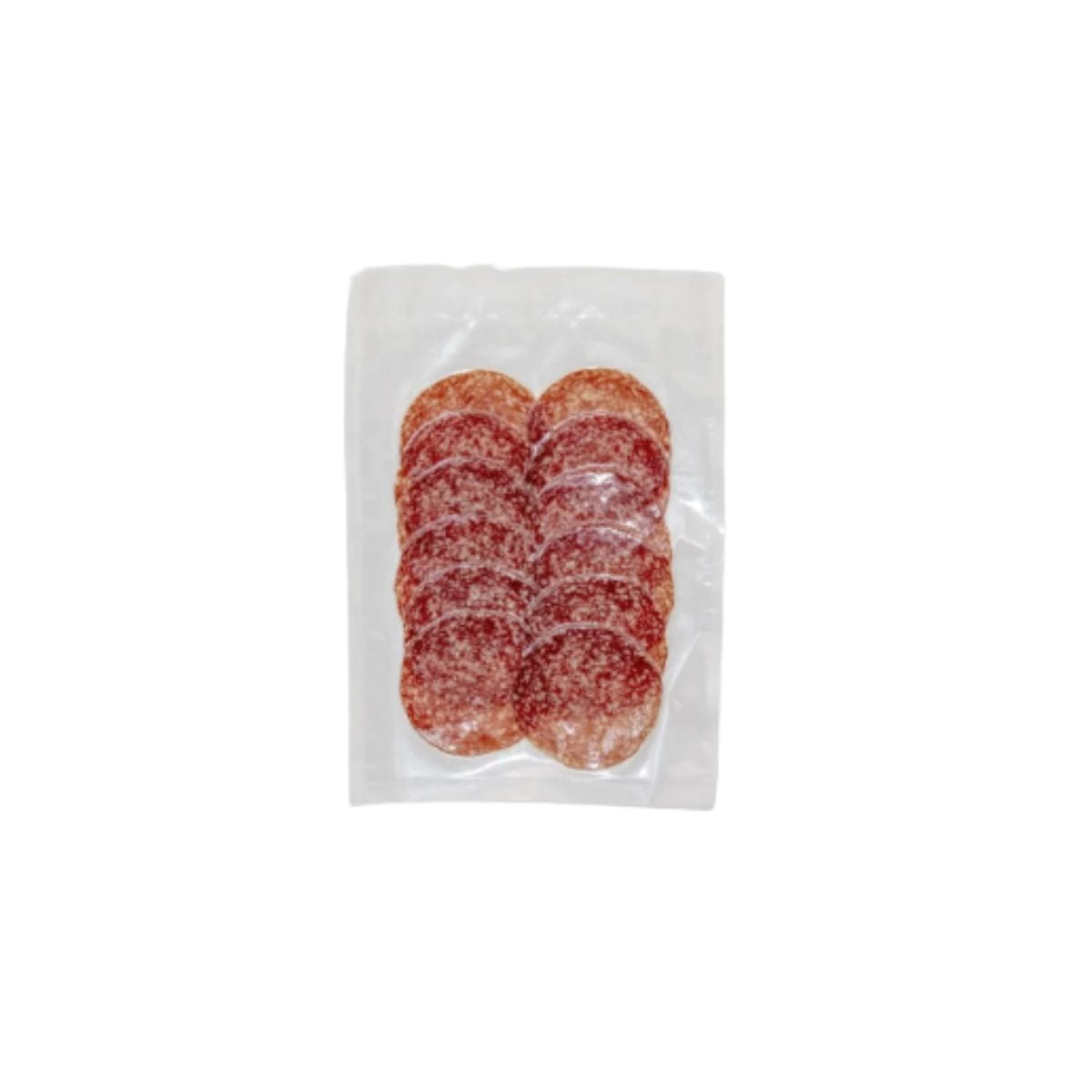 Sacchetto sottovuoto con all'interno fette di salame
