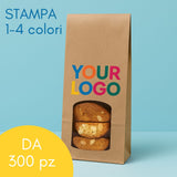 Sacchetto per alimenti con finestra stampa più colori