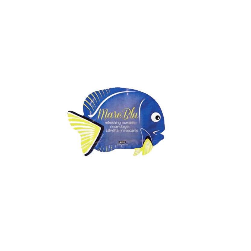 Salviettina per le mani gusto limone a forma di pesce 