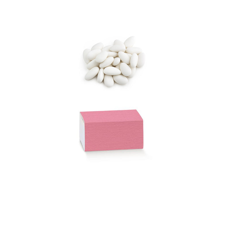 Scatola astuccio color fucsia piccola e confetti