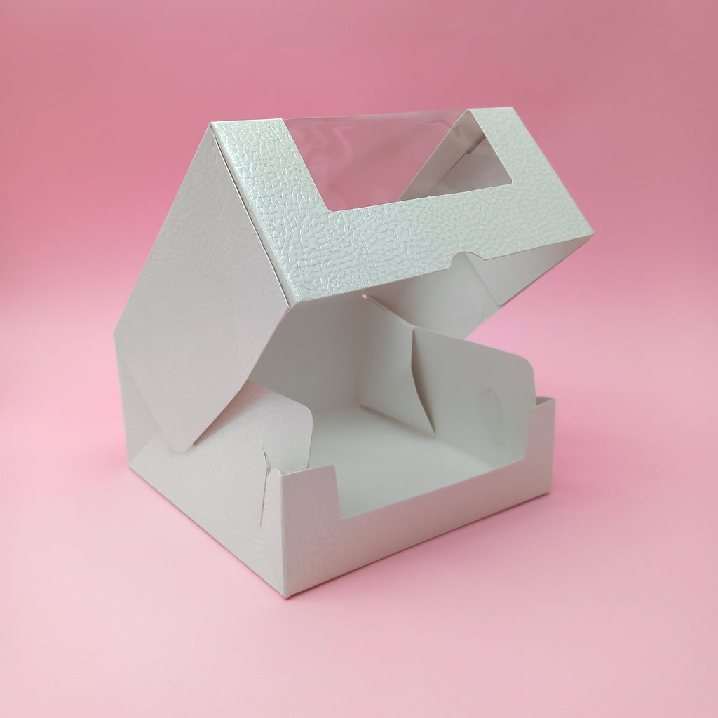 5 Scatole Portatorta Con Finestra + 5 Basi 30,5x30,5 Cm E Nastro – Ideali Per Cupcake E Pasticceria